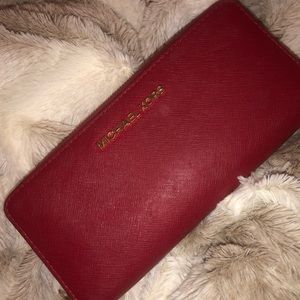 Red Michael Kors wallet